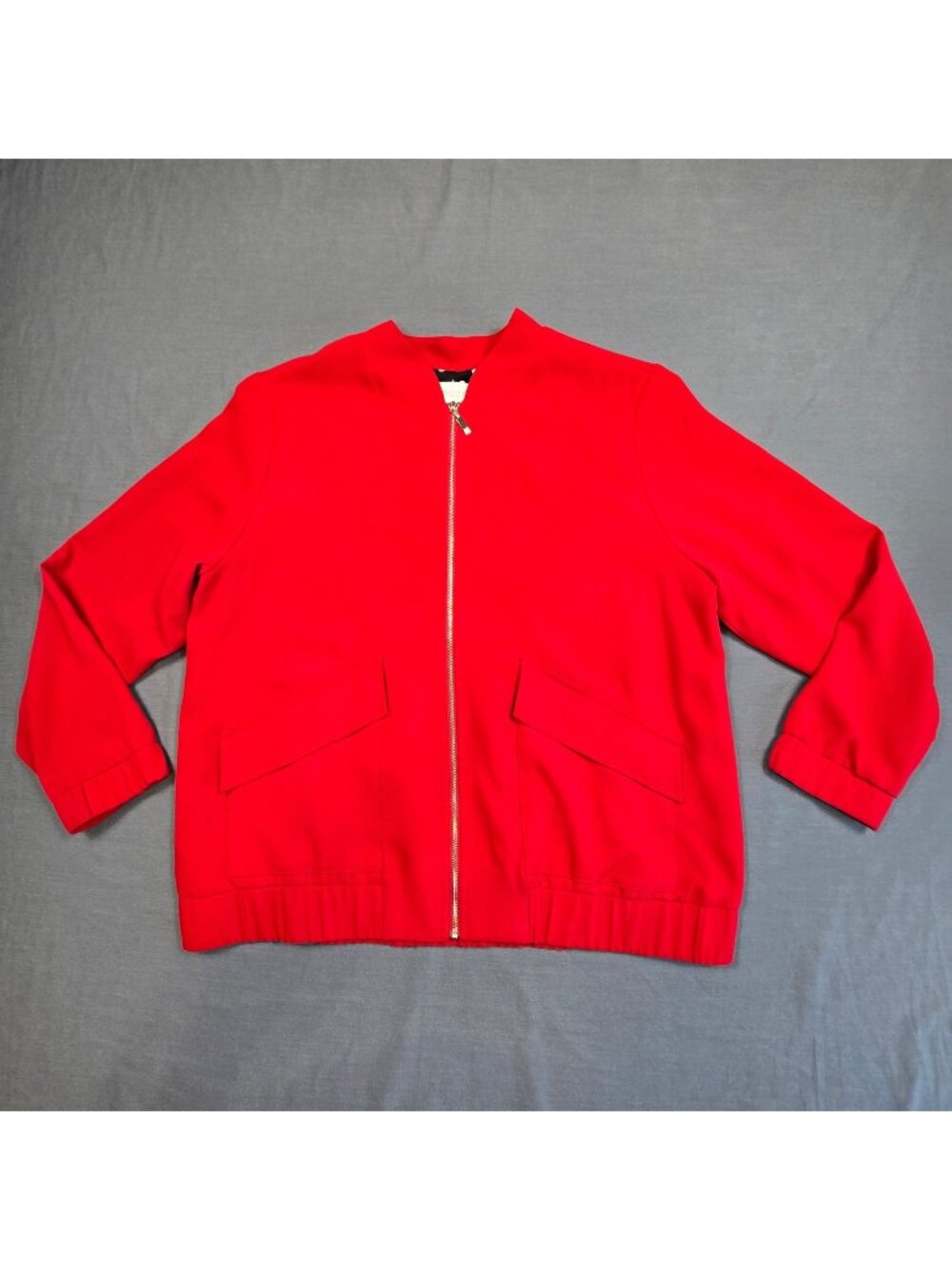 Chicos Womens Size 2 Large Jacket Red Full Zip Front
